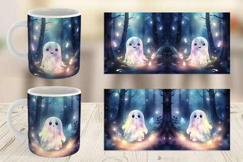 Mug Ghost in Forest Sublimation artnoy 