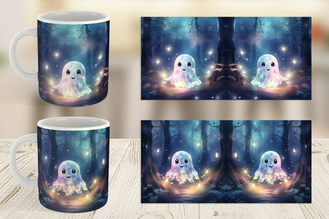 Mug Ghost in Forest Sublimation artnoy 