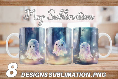 Mug Ghost in Forest Sublimation artnoy 
