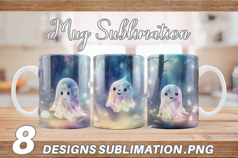 Mug Ghost in Forest Sublimation artnoy 