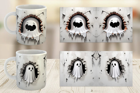 Mug Ghost in Wall Sublimation artnoy 