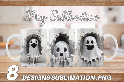Mug Ghost in Wall Sublimation artnoy 