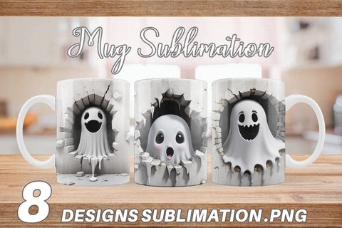 Mug Ghost in Wall Sublimation artnoy 