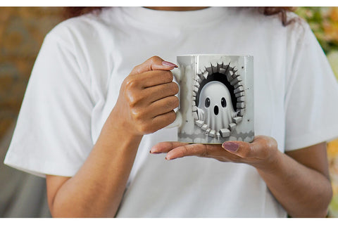 Mug Ghost in Wall Sublimation artnoy 