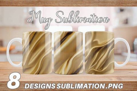 Mug Gold Silk Pattern Sublimation artnoy 