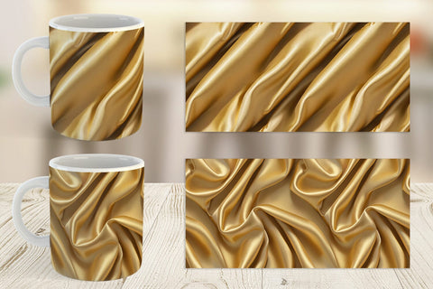 Mug Gold Silk Pattern Sublimation artnoy 