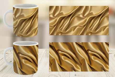Mug Gold Silk Pattern Sublimation artnoy 