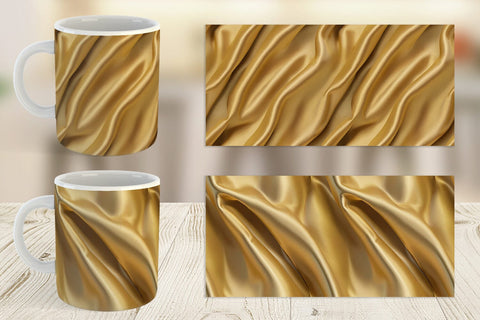 Mug Gold Silk Pattern Sublimation artnoy 