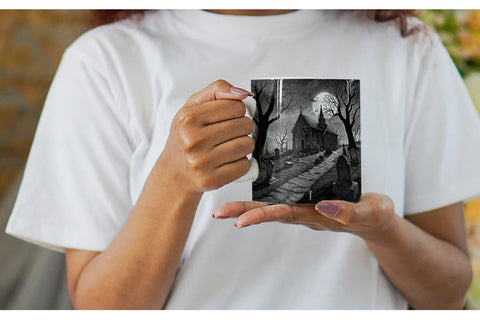 Mug Graveyard Halloween Sublimation artnoy 