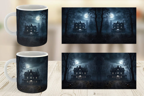 Mug Haunted House Sublimation artnoy 