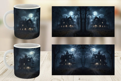 Mug Haunted House Sublimation artnoy 