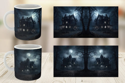 Mug Haunted House Sublimation artnoy 