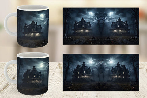 Mug Haunted House Sublimation artnoy 