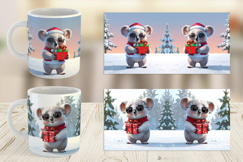 Mug Koala Christmas Sublimation artnoy 