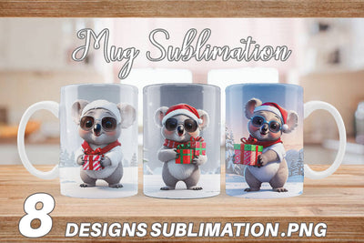 Mug Koala Christmas Sublimation artnoy 