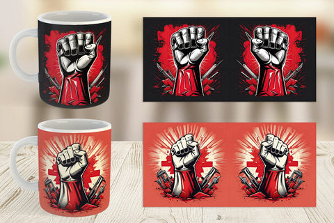 Mug Labor Day Illustration Sublimation artnoy 