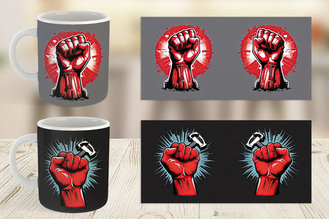 Mug Labor Day Illustration Sublimation artnoy 