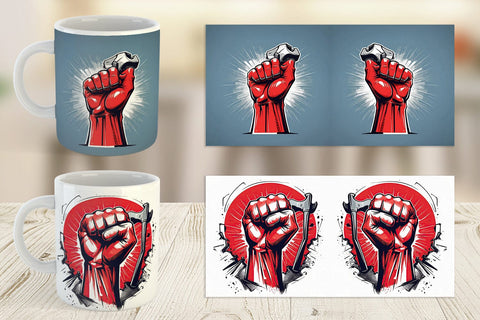 Mug Labor Day Illustration Sublimation artnoy 