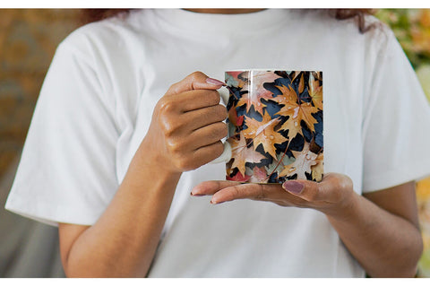 Mug Maple Leaves Pattern Sublimation artnoy 