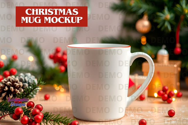 Mug Mockup with Christmas Theme Mock Up Photo Sublimatiz Designs 
