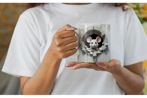 Mug Mouse in Wall Sublimation artnoy 