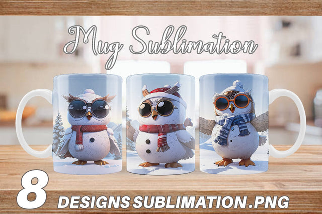 Mug Owl Christmas Sublimation artnoy 