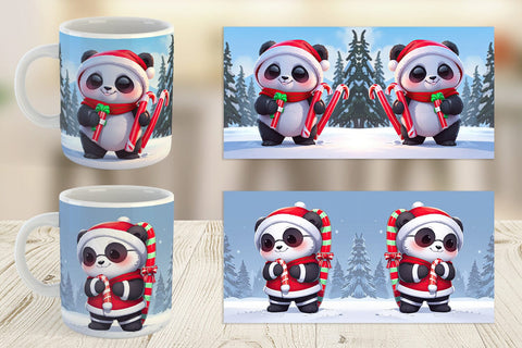Mug Panda Christmas Sublimation artnoy 