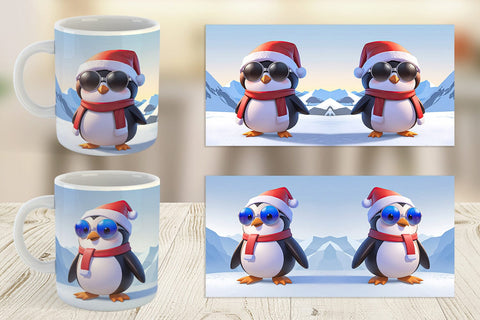 Mug Penguin Christmas Sublimation artnoy 