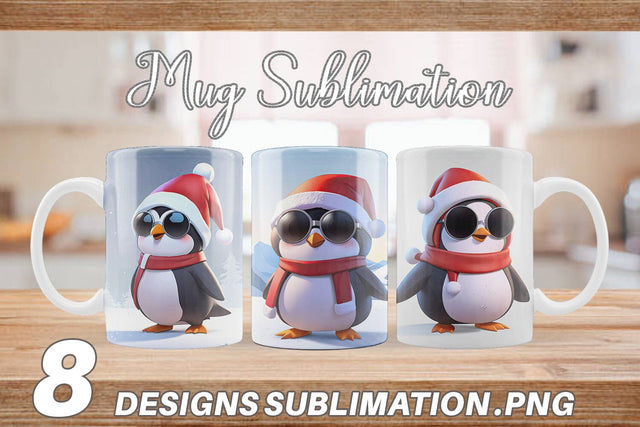 Mug Penguin Christmas Sublimation artnoy 