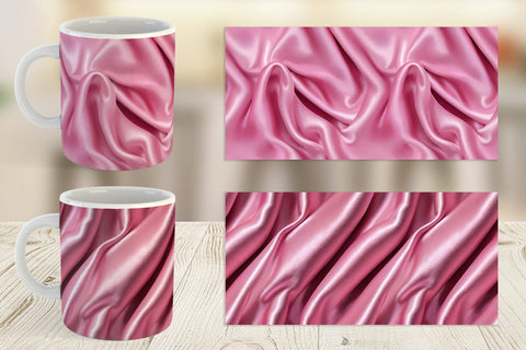 Mug Pink Silk Pattern Sublimation artnoy 