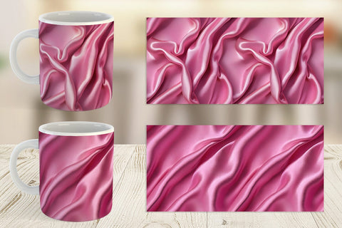 Mug Pink Silk Pattern Sublimation artnoy 