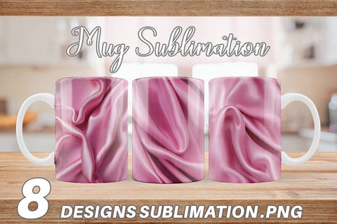 Mug Pink Silk Pattern Sublimation artnoy 