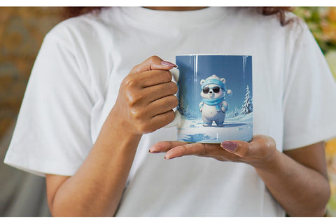 Mug Polar Bear Christmas Sublimation artnoy 