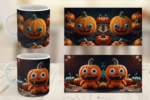 Mug Pumpkin Knitted Sublimation artnoy 