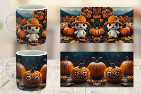 Mug Pumpkin Knitted Sublimation artnoy 