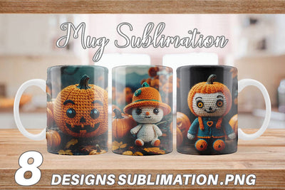 Mug Pumpkin Knitted Sublimation artnoy 