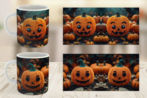 Mug Pumpkin Knitted Sublimation artnoy 
