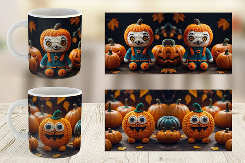 Mug Pumpkin Knitted Sublimation artnoy 