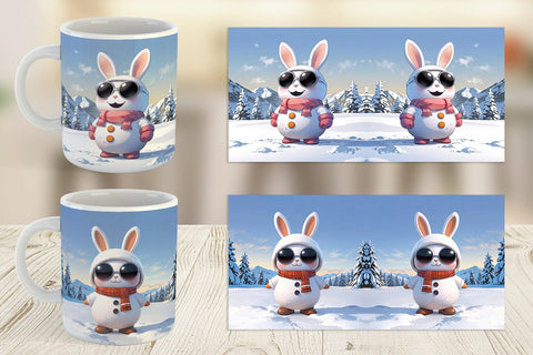 Mug Rabbit Christmas Sublimation artnoy 