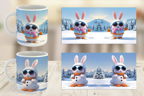 Mug Rabbit Christmas Sublimation artnoy 