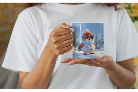 Mug Robin Bird Christmas Sublimation artnoy 