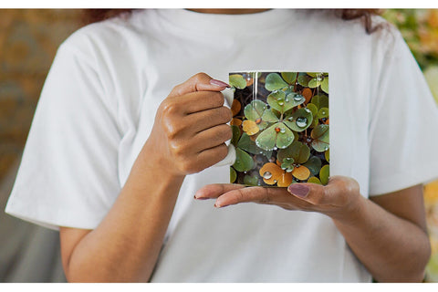 Mug Shamrock Leaves Pattern Sublimation artnoy 