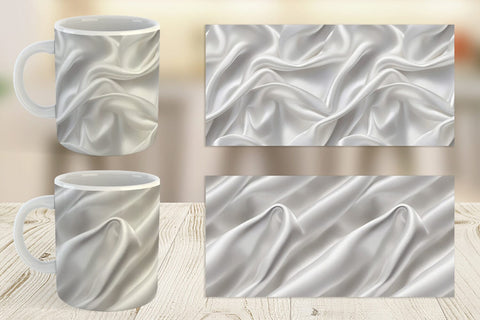 Mug Silver Silk Pattern Sublimation artnoy 