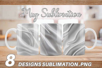 Mug Silver Silk Pattern Sublimation artnoy 