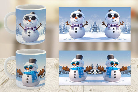 Mug Snowman Christmas Sublimation artnoy 