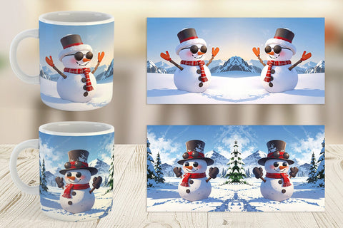 Mug Snowman Christmas Sublimation artnoy 