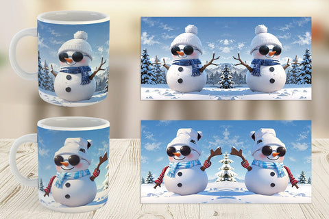 Mug Snowman Christmas Sublimation artnoy 