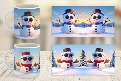 Mug Snowman Christmas Sublimation artnoy 