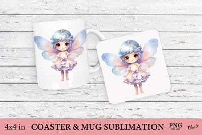 Mug Sublimation. Coaster Sublimation. Fairy Doll PNG Sublimation Olga Terlyanskaya 