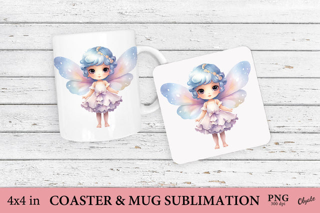 Mug Sublimation. Coaster Sublimation. Fairy Doll PNG Sublimation Olga Terlyanskaya 